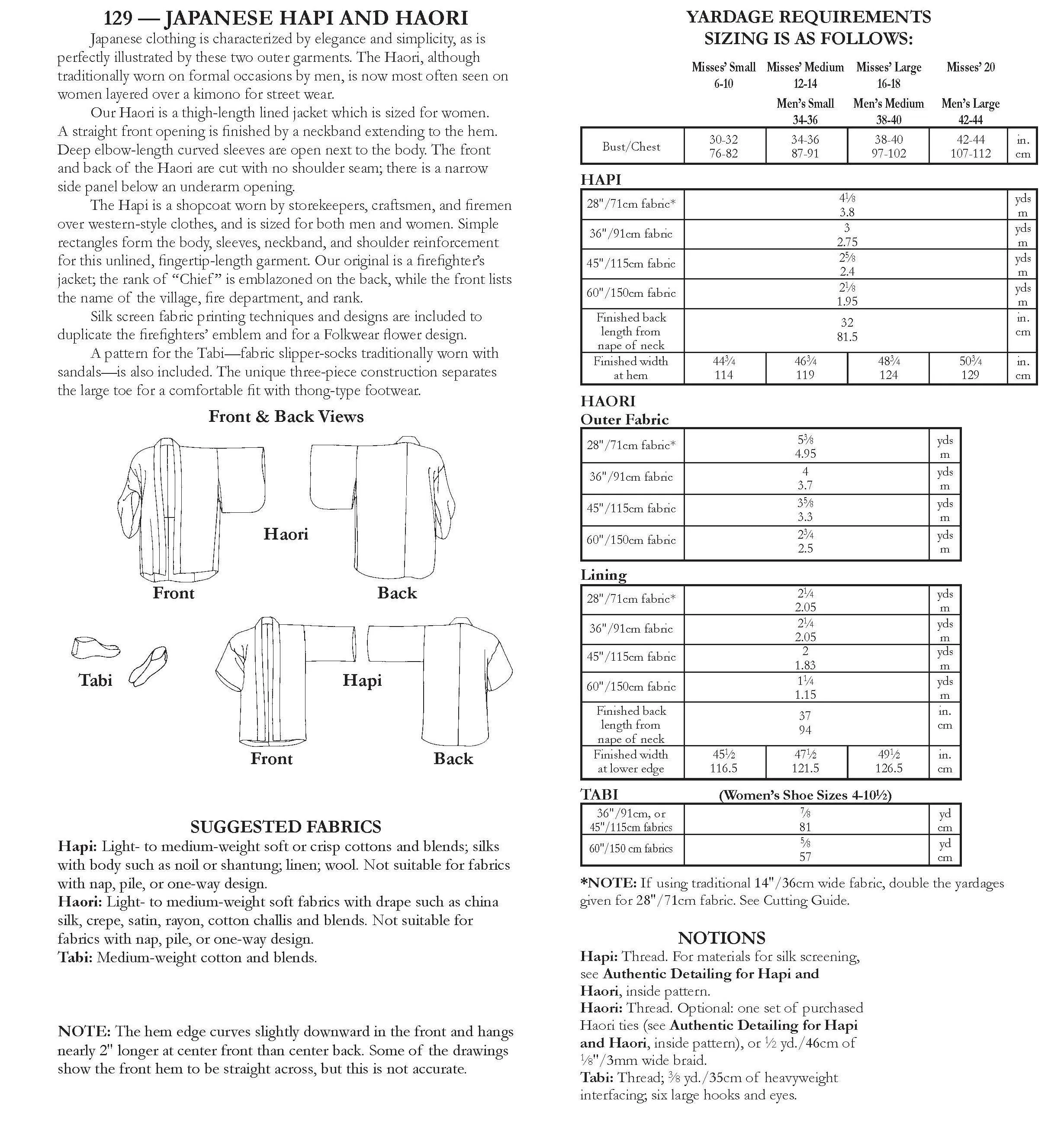 129 Japanese Hapi & Haori - PDF