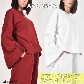 Aakasha  |Boat Neck Long Sleeves Plain Cotton Medium Handmade