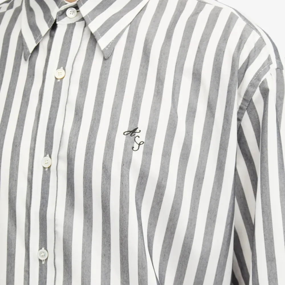 Acne Studios  |Button-down Stripes Unisex Plain Short Sleeves Designers