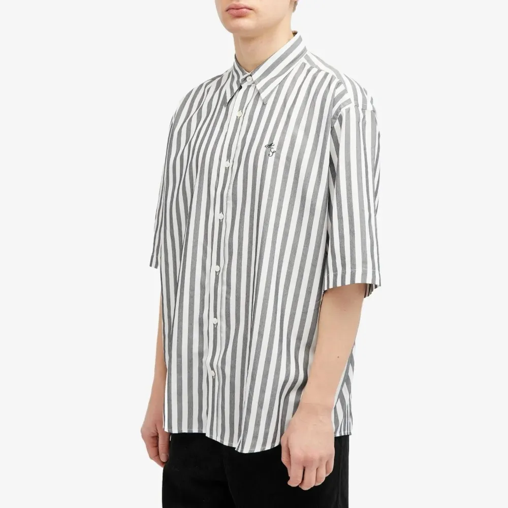 Acne Studios  |Button-down Stripes Unisex Plain Short Sleeves Designers