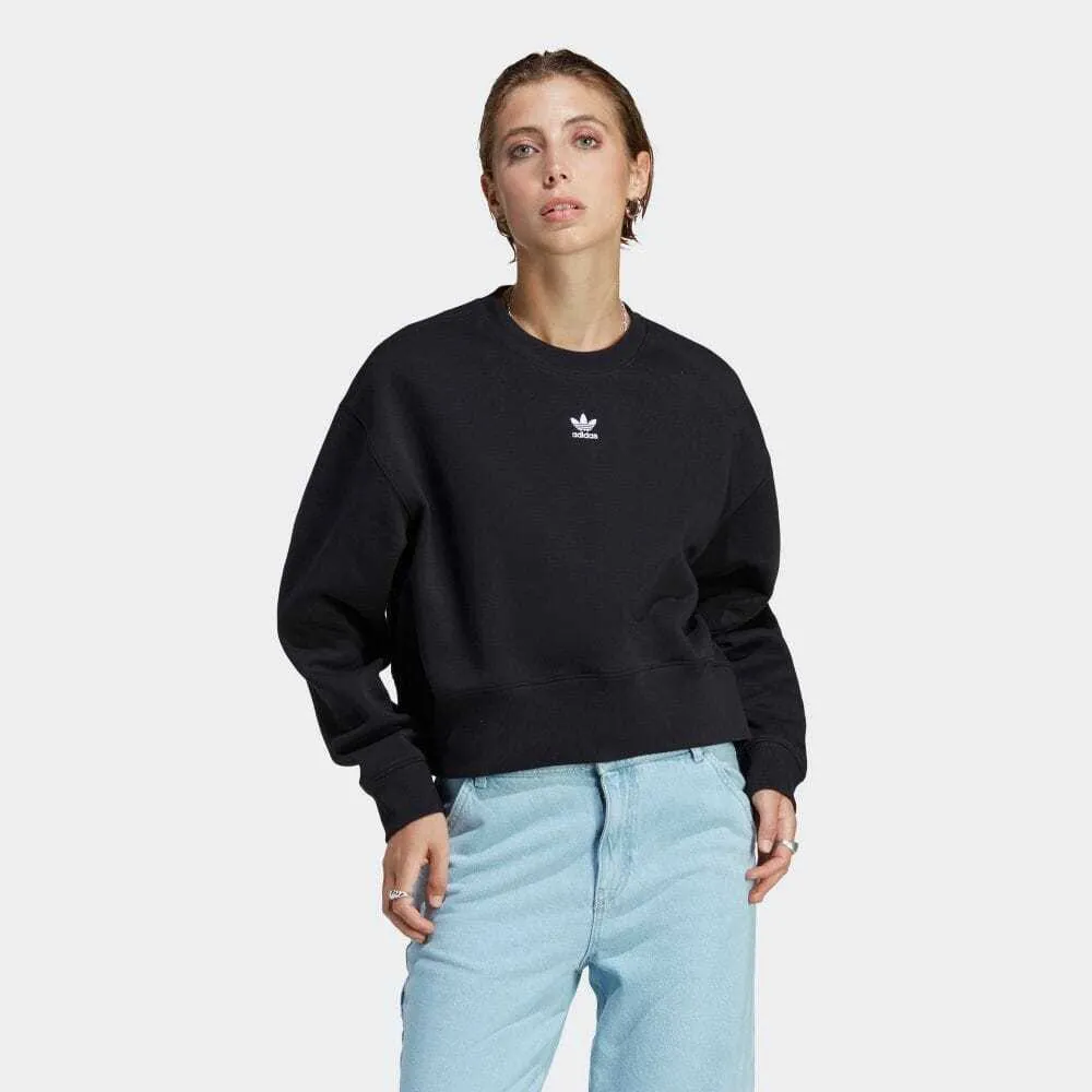 adidas  |Crew Neck Unisex Street Style Long Sleeves Plain Cotton Logo