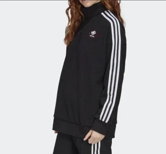 adidas  |Heart Sweat Street Style Long Sleeves Plain Medium Logo