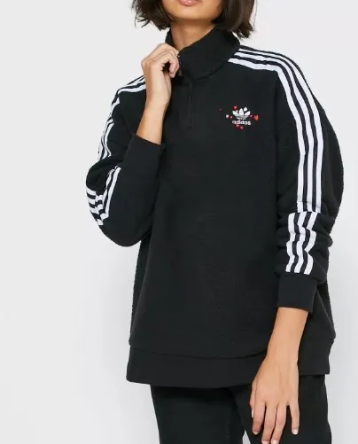 adidas  |Heart Sweat Street Style Long Sleeves Plain Medium Logo