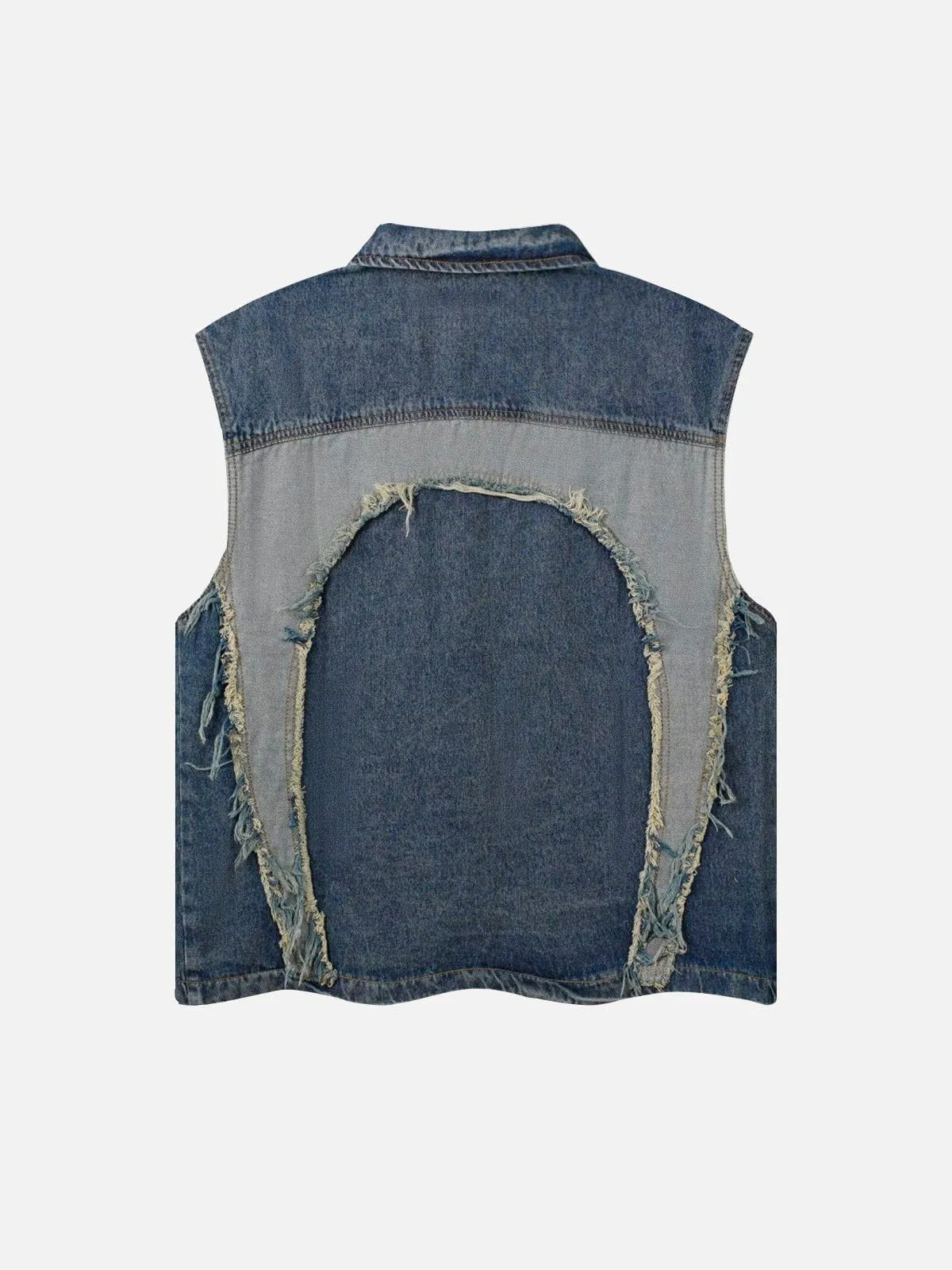 Aelfric Eden  |Heart Unisex Denim Street Style Cotton Fringes