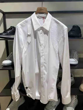 alexander mcqueen  |Button-down Long Sleeves Plain Cotton Outlet Shirts