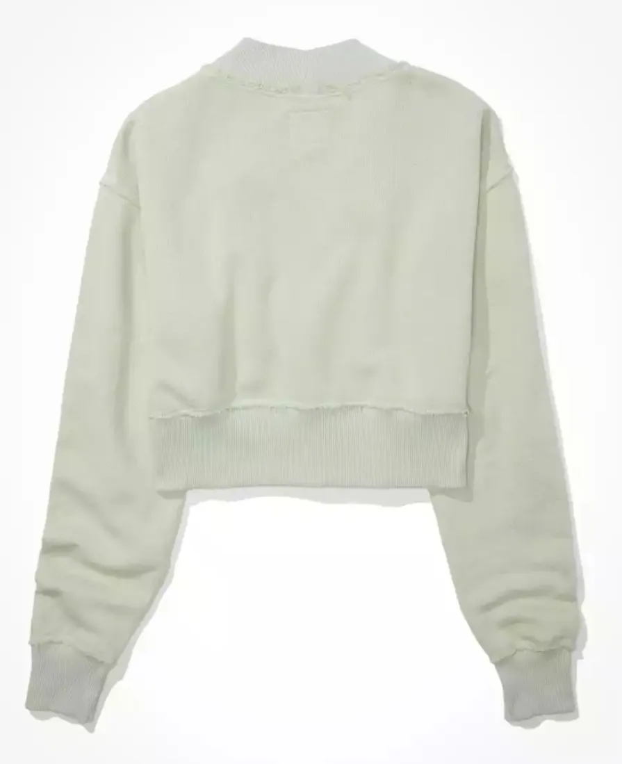 American Eagle Outfitters  |Sweat Street Style U-Neck Long Sleeves Logo