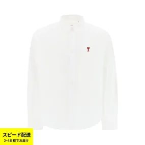 AMI PARIS  |Button-down Unisex Long Sleeves Plain Cotton Logo Designers