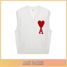 AMI PARIS  |Unisex Street Style Chain Cotton Logo Skater Style Designers