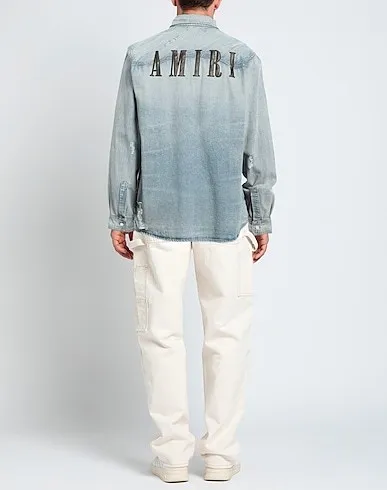 AMIRI  |Button-down Denim Street Style Long Sleeves Plain Cotton