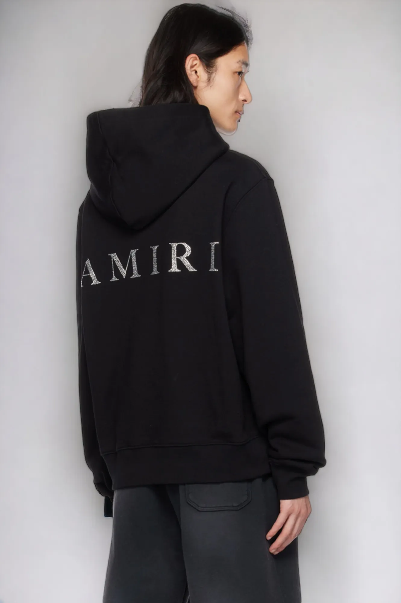 AMIRI  |Unisex Street Style Long Sleeves Plain Cotton Oversized Logo