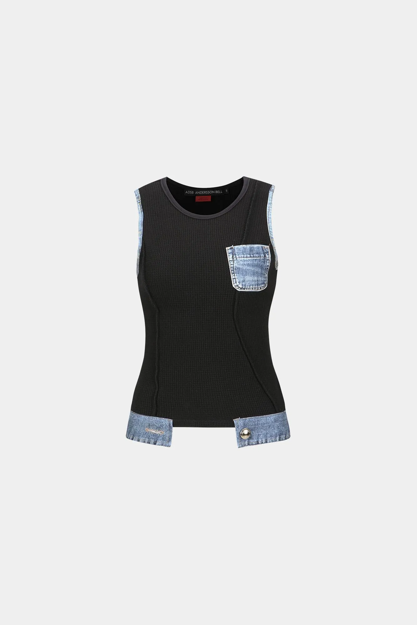 ANDERSSON BELL  |Unisex Sleeveless Street Style U-Neck Plain Cotton Logo