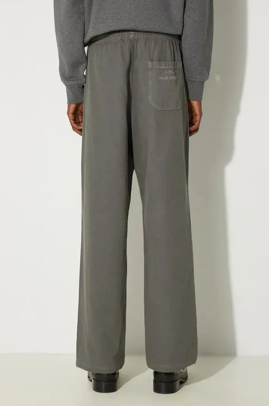 A.P.C. cotton trousers Pantalon Duke gray color COHEL-M08466