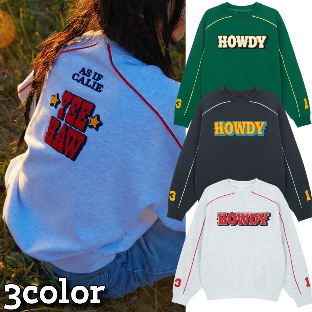 as if calie  |Street Style Bi-color Long Sleeves Logo