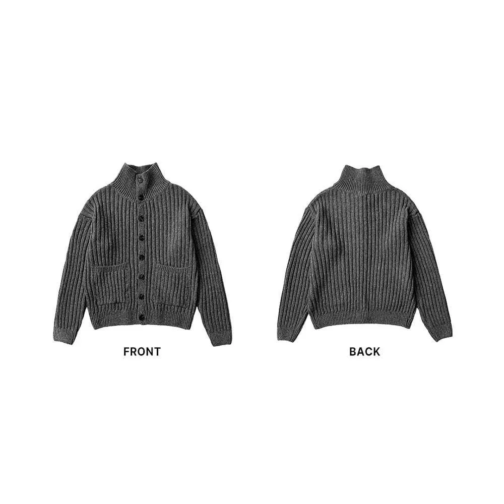 ASCLO  |Button-down Unisex Cashmere Low Gauge Oversized Cardigans