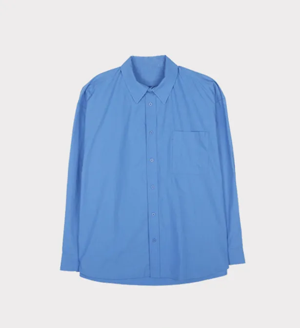 ASCLO  |Button-down Unisex Long Sleeves Plain Cotton Oversized