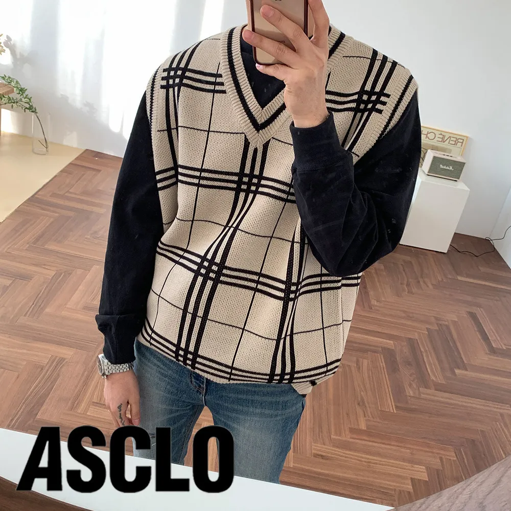 ASCLO  |Gingham Other Plaid Patterns Unisex Street Style Oversized