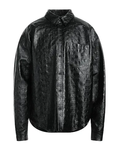 BALENCIAGA  |Button-down Street Style Long Sleeves Leather Luxury Outlet