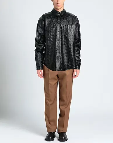 BALENCIAGA  |Button-down Street Style Long Sleeves Leather Luxury Outlet