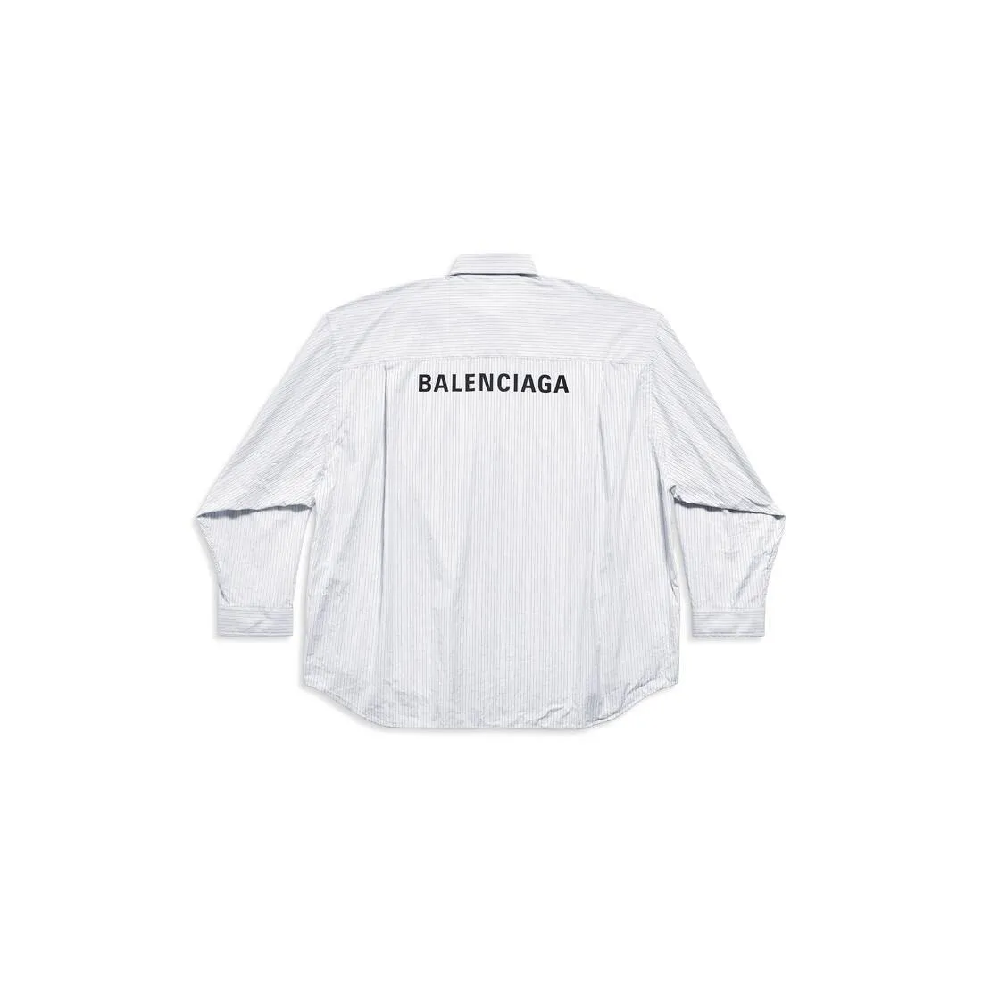 BALENCIAGA  |Button-down Stripes Long Sleeves Cotton Logo Front Button