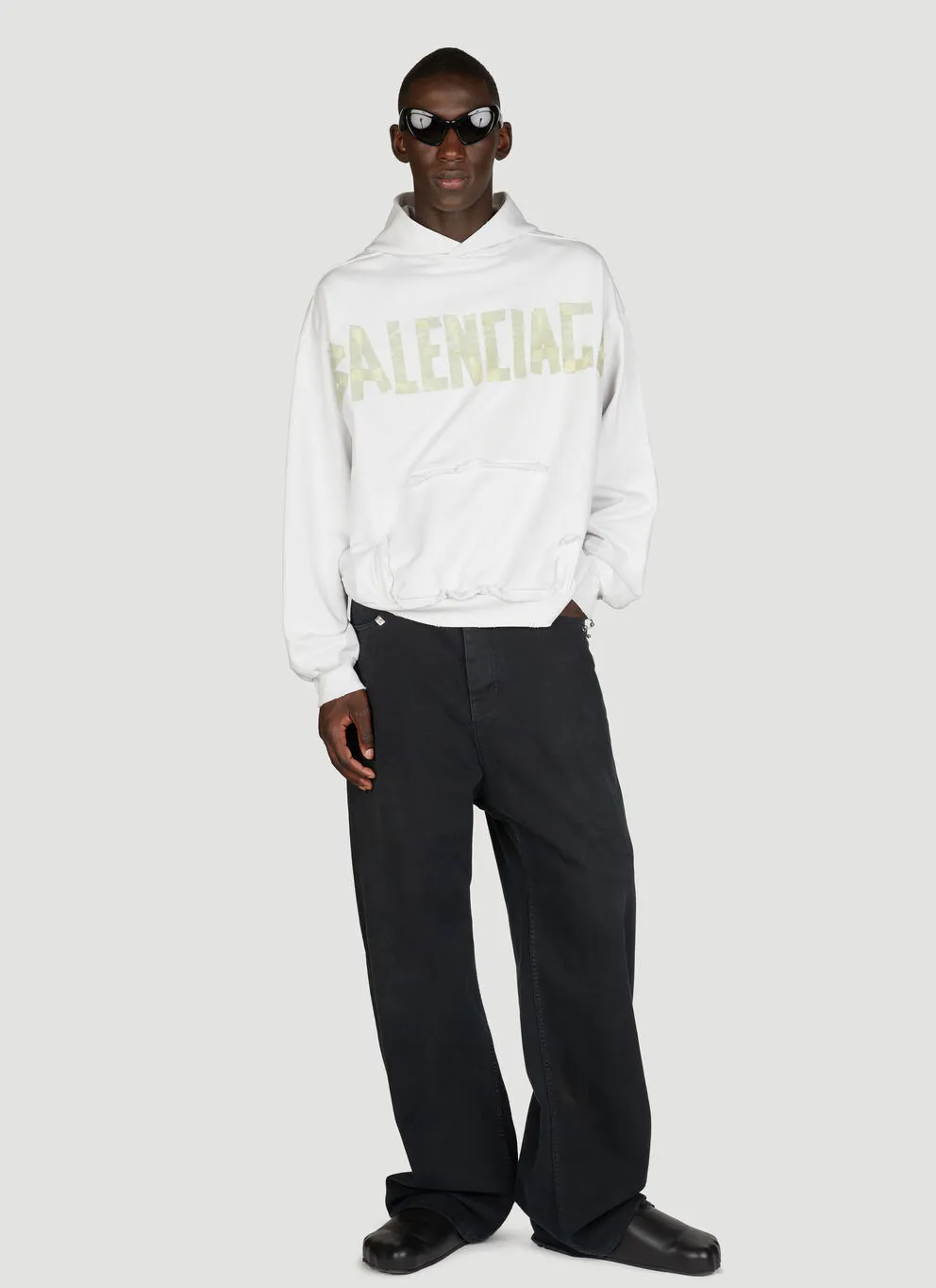 BALENCIAGA  |Unisex Sweat Street Style Long Sleeves Plain Cotton Logo