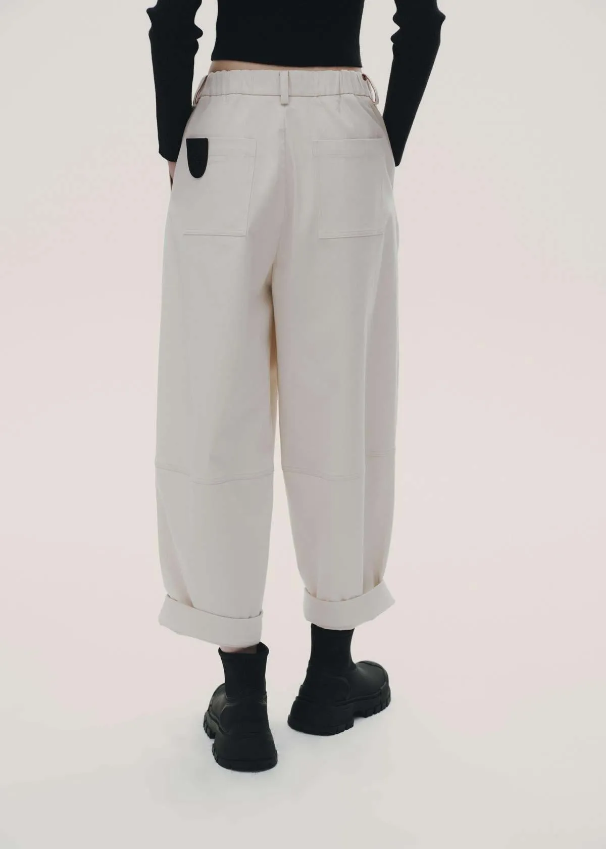 Barrel Trousers - White