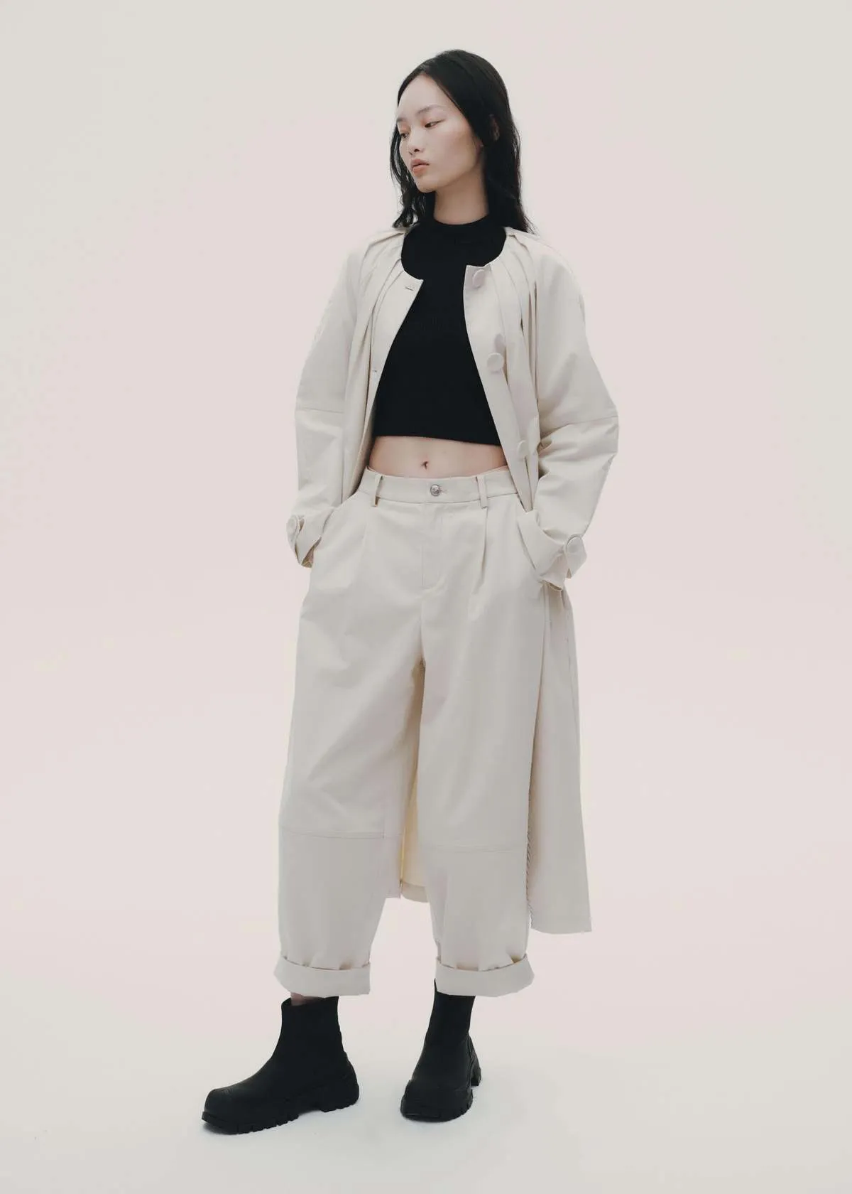 Barrel Trousers - White