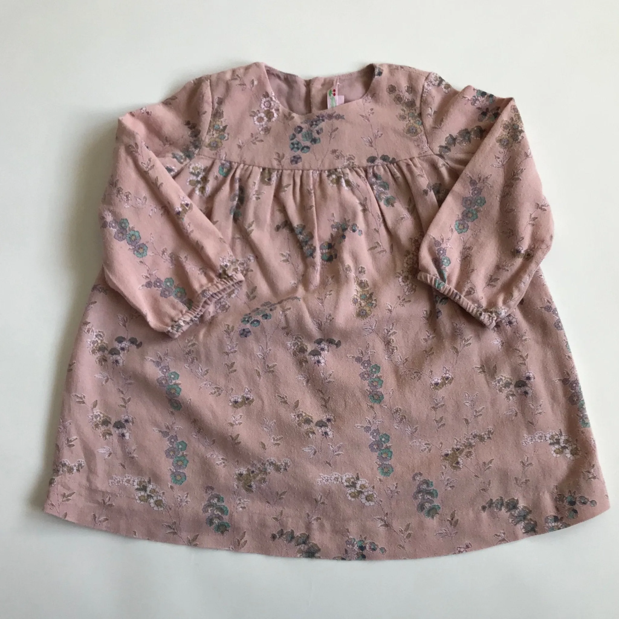 Bonpoint Dusty Pink Floral Brushed Cotton Dress: 2 Years