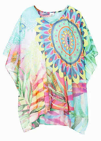 bonprix Printed Summer Poncho | Grattan