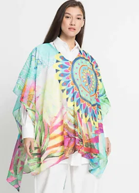 bonprix Printed Summer Poncho | Grattan