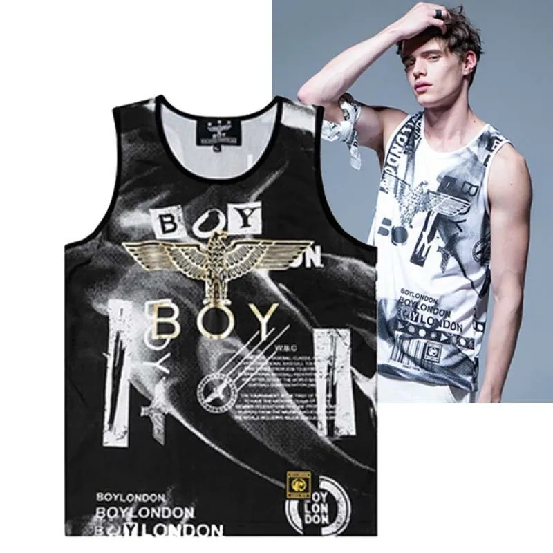 BOY LONDON  |Unisex Sleeveless Street Style U-Neck Plain Cotton Fringes