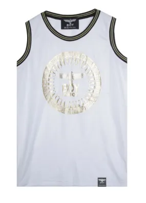 BOY LONDON  |Unisex Sleeveless Studded Street Style U-Neck Cotton Fringes