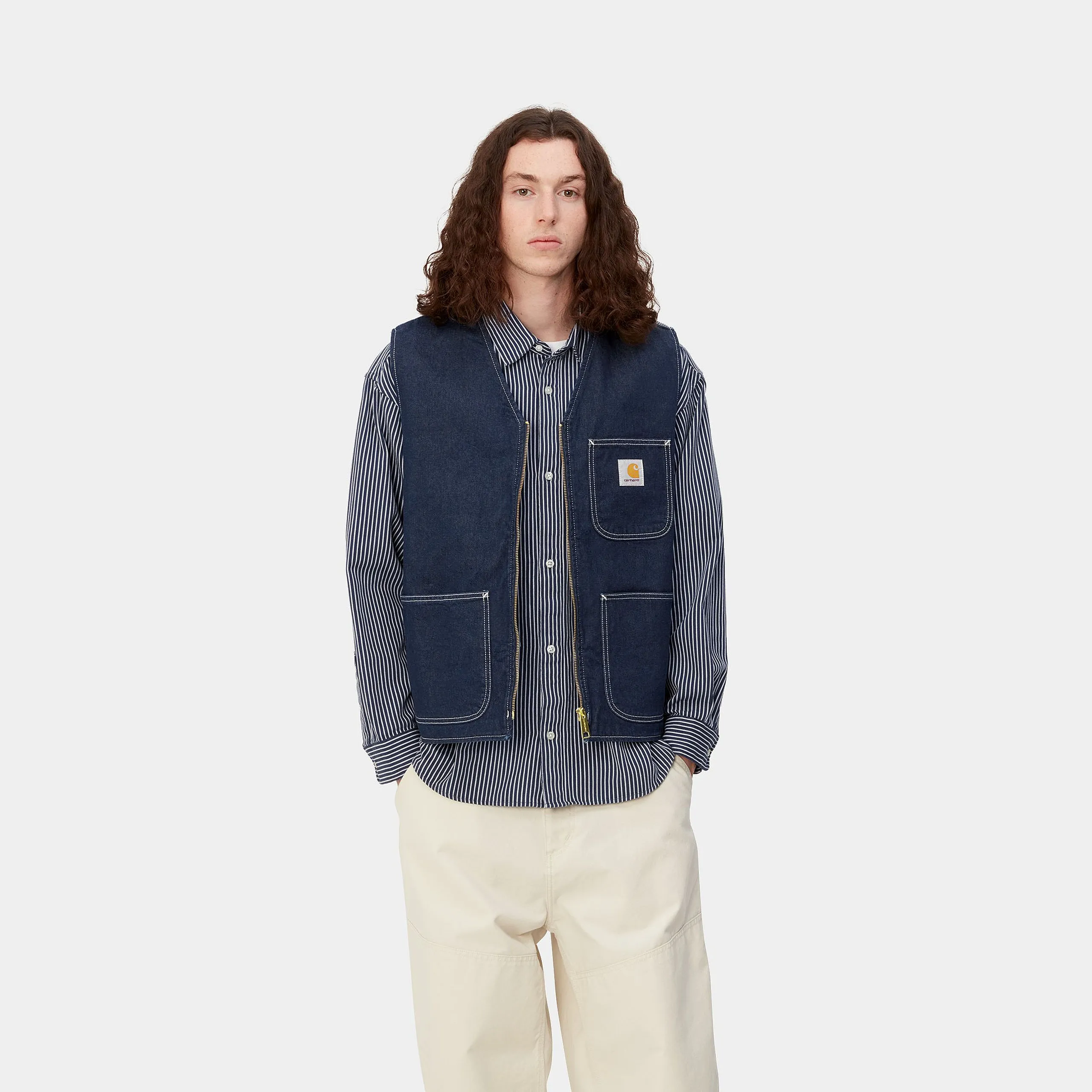 Carhartt  |Unisex Denim Blended Fabrics Street Style Plain Cotton