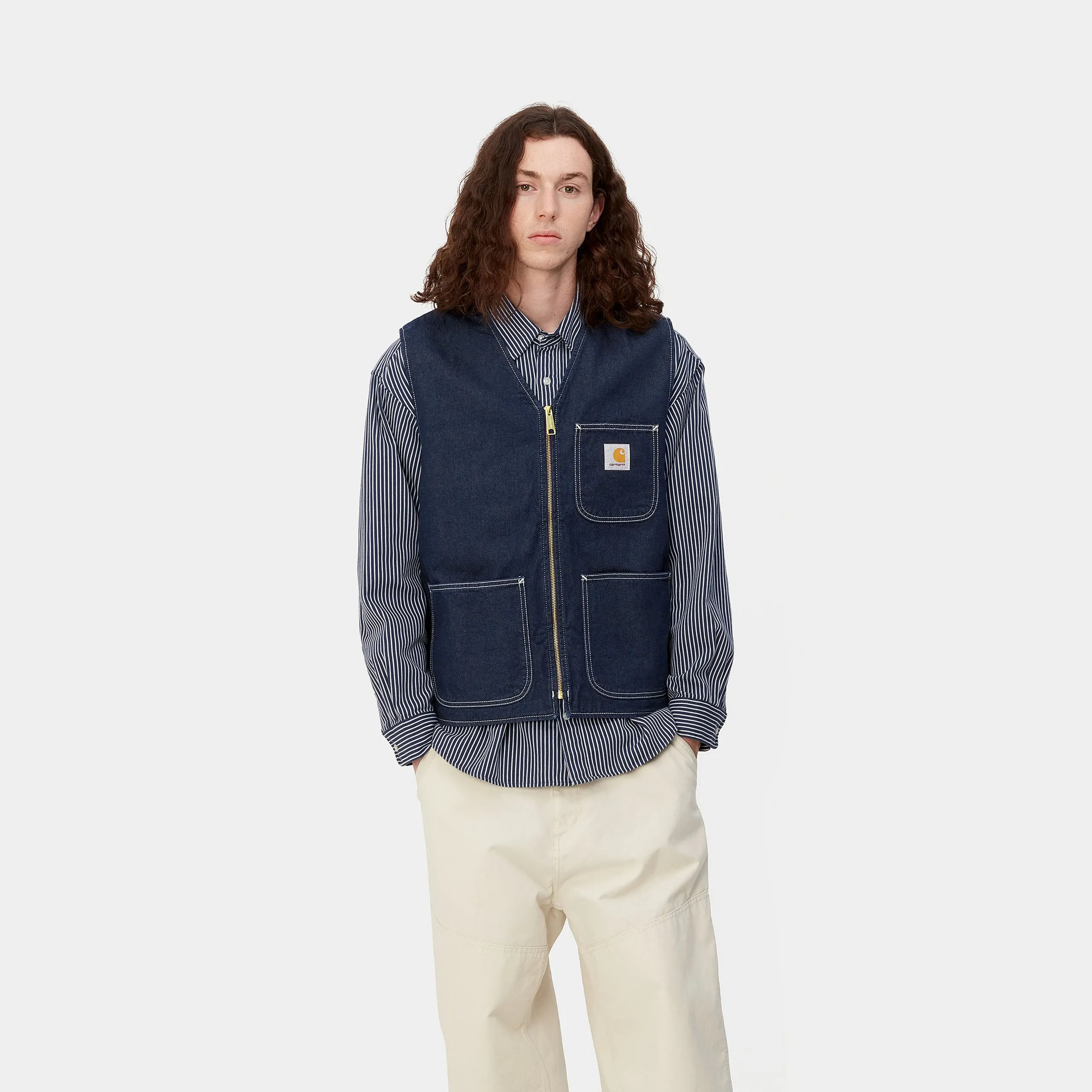 Carhartt  |Unisex Denim Blended Fabrics Street Style Plain Cotton