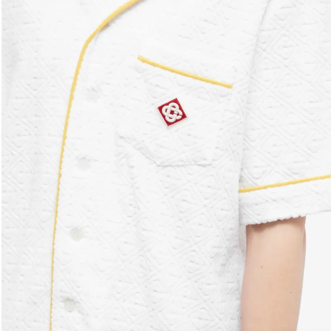 Casablanca  |Button-down Unisex Street Style Cotton Short Sleeves Logo