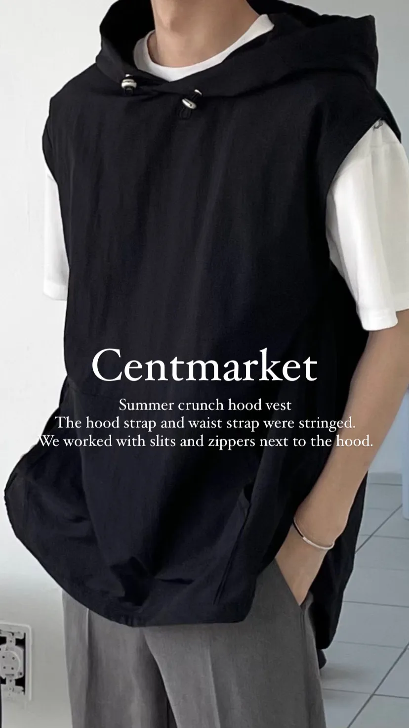 Cent  |Unisex Street Style Plain Oversized Vests & Gillets