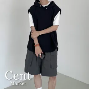 Cent  |Unisex Street Style Plain Oversized Vests & Gillets