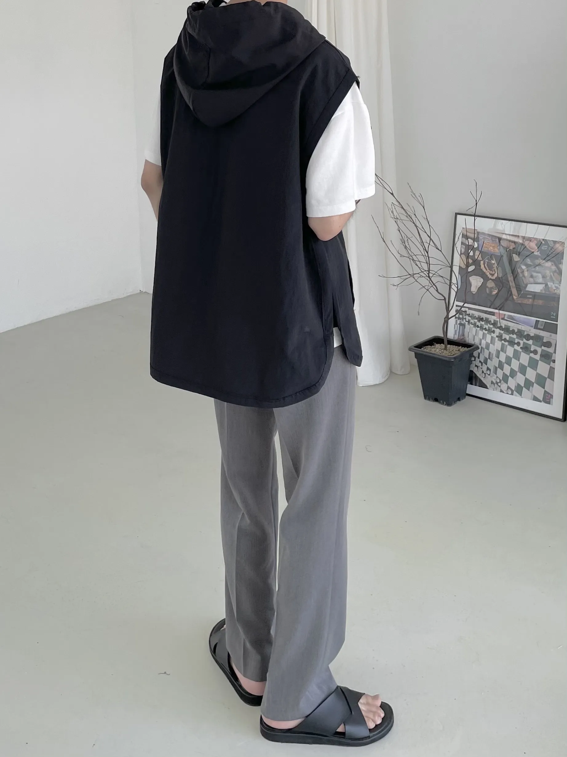 Cent  |Unisex Street Style Plain Oversized Vests & Gillets