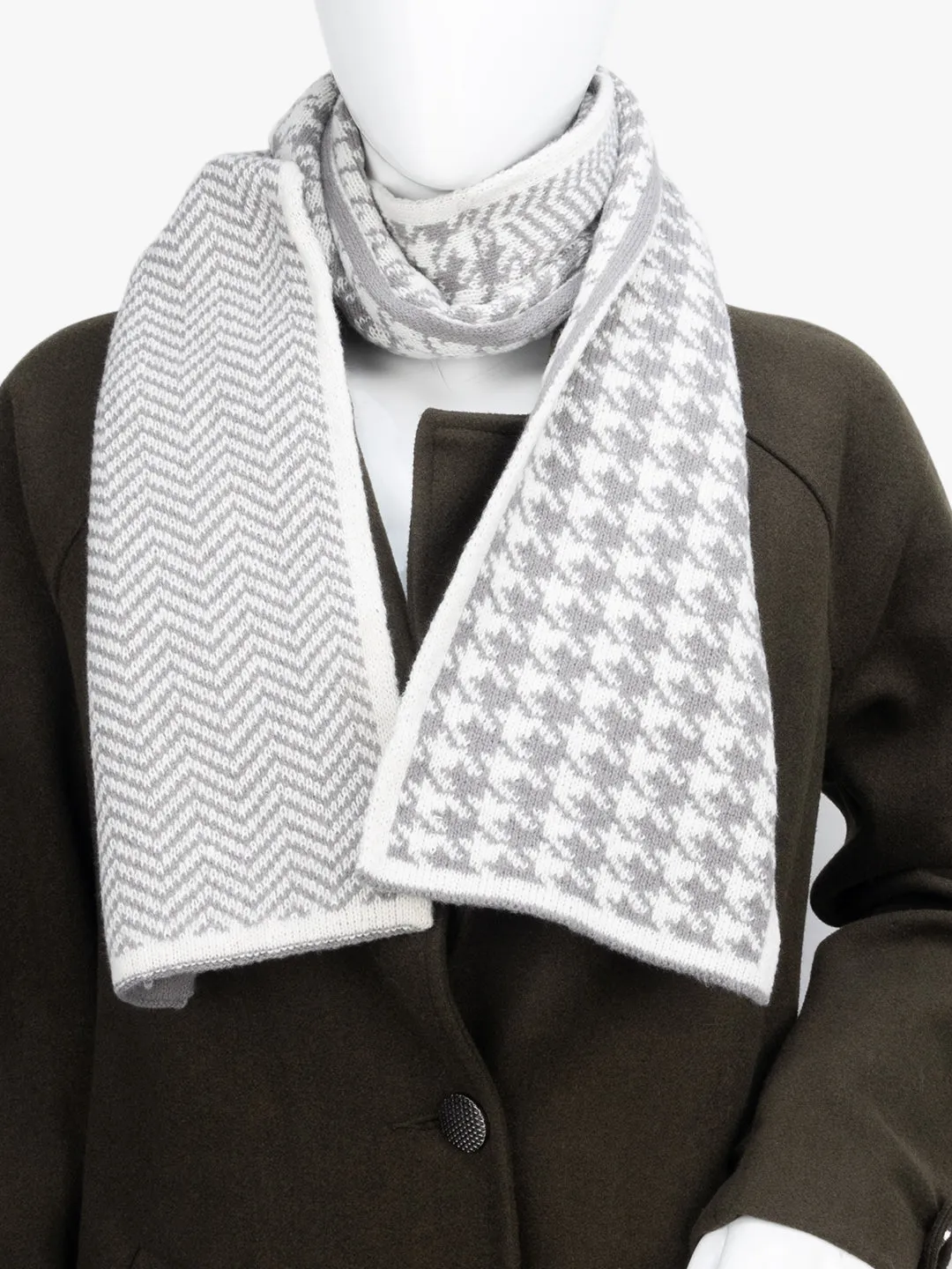 Combo Knitted Patterned Scarf