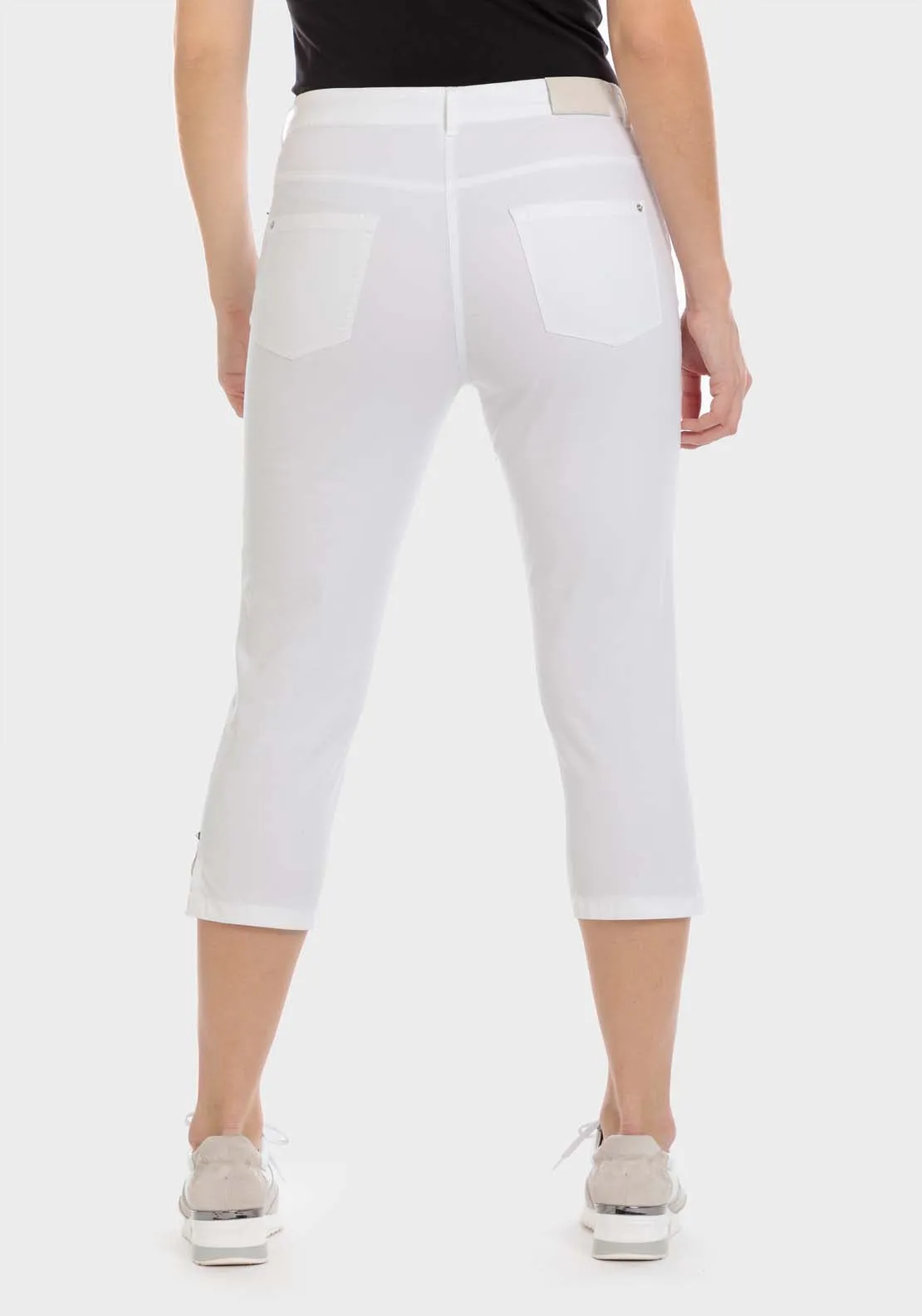 Cotton Crop Trousers - White