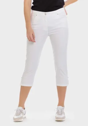 Cotton Crop Trousers - White