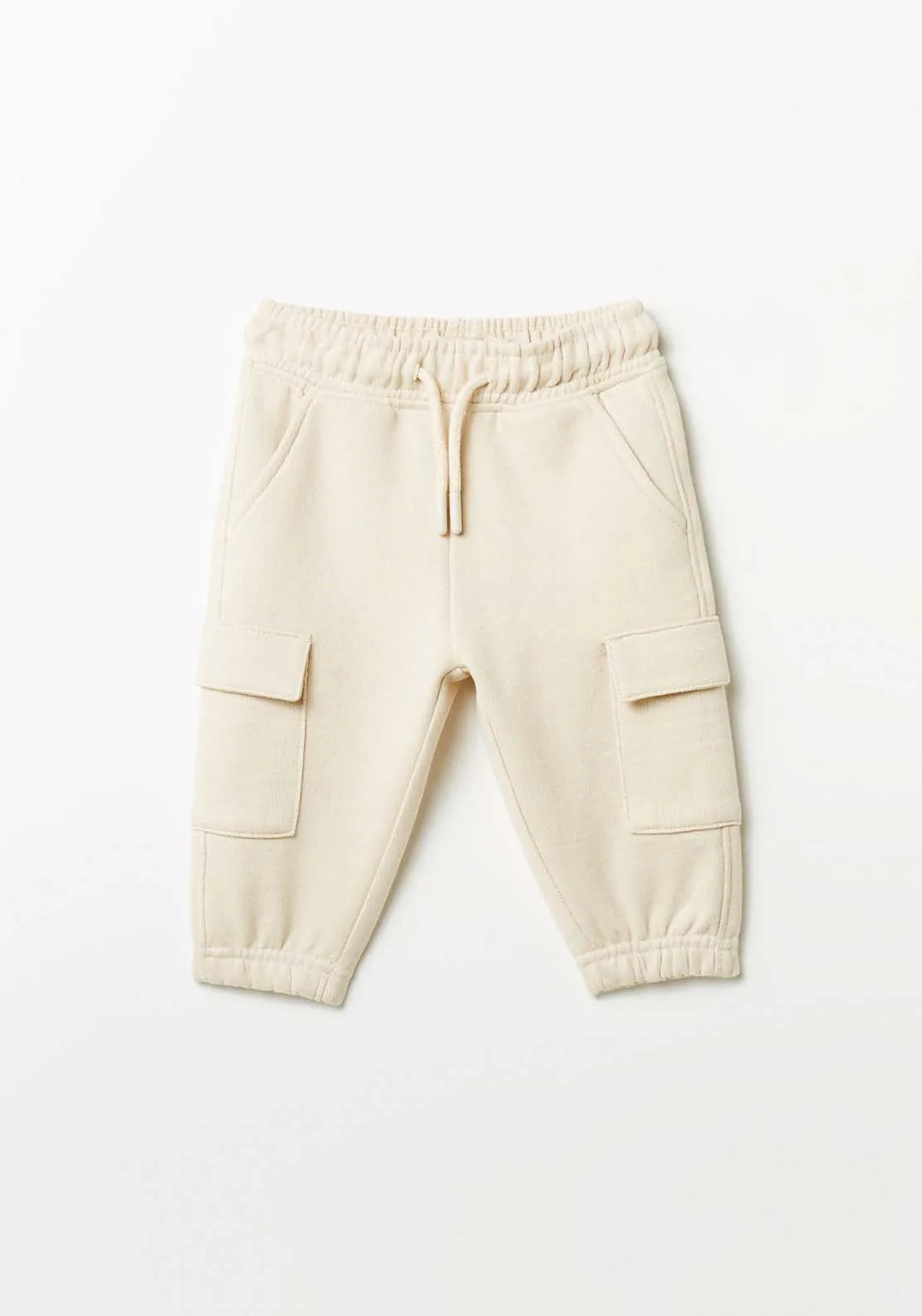 Cuffed Cargo Pants - White