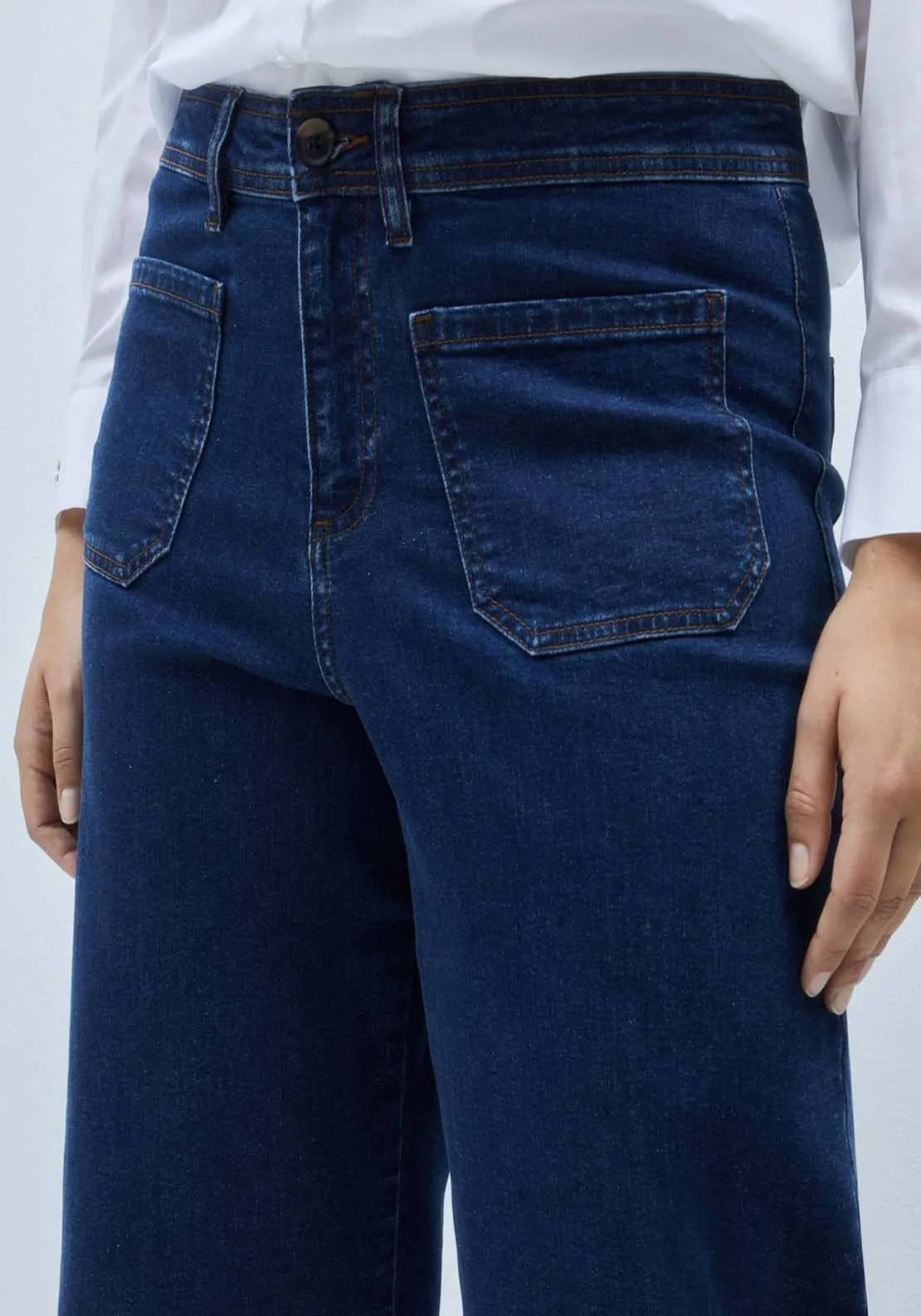 Culotte Denim Trouser - Blue