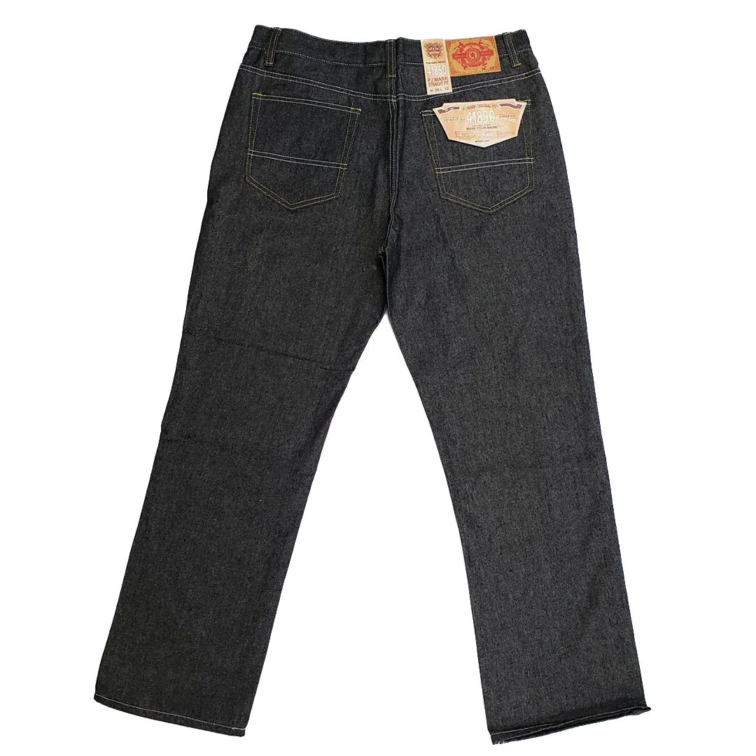 Denim Straight Fit Jeans - Raw Black