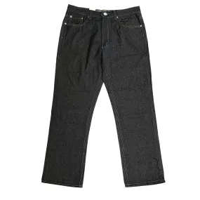 Denim Straight Fit Jeans - Raw Black