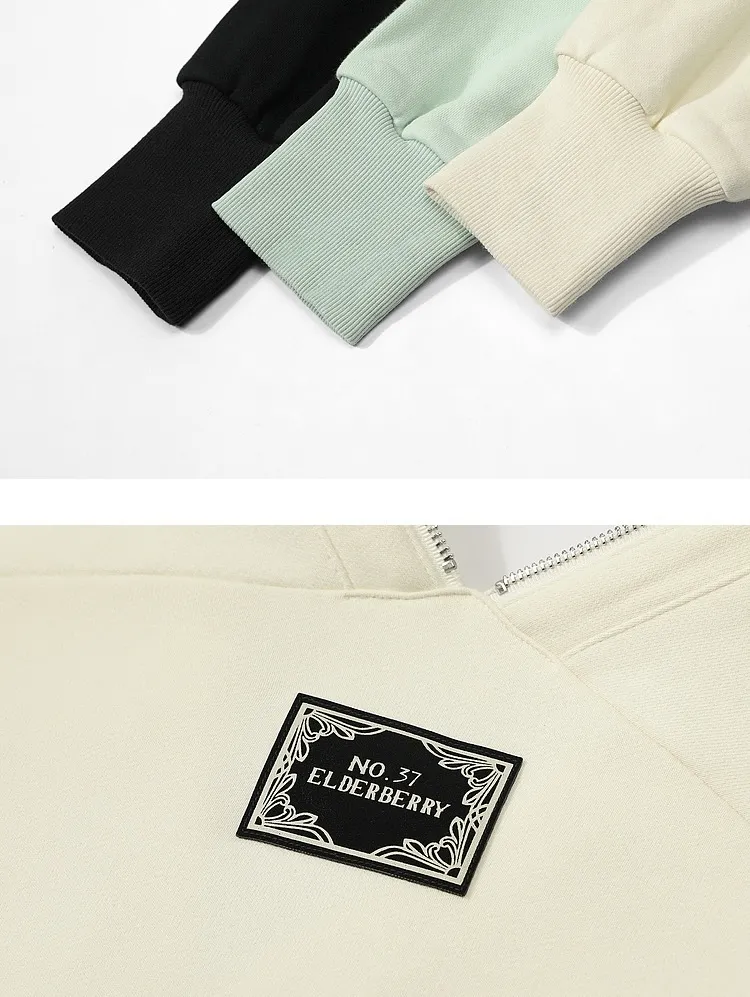 ELF SACK  |Street Style Long Sleeves Plain Cotton Logo