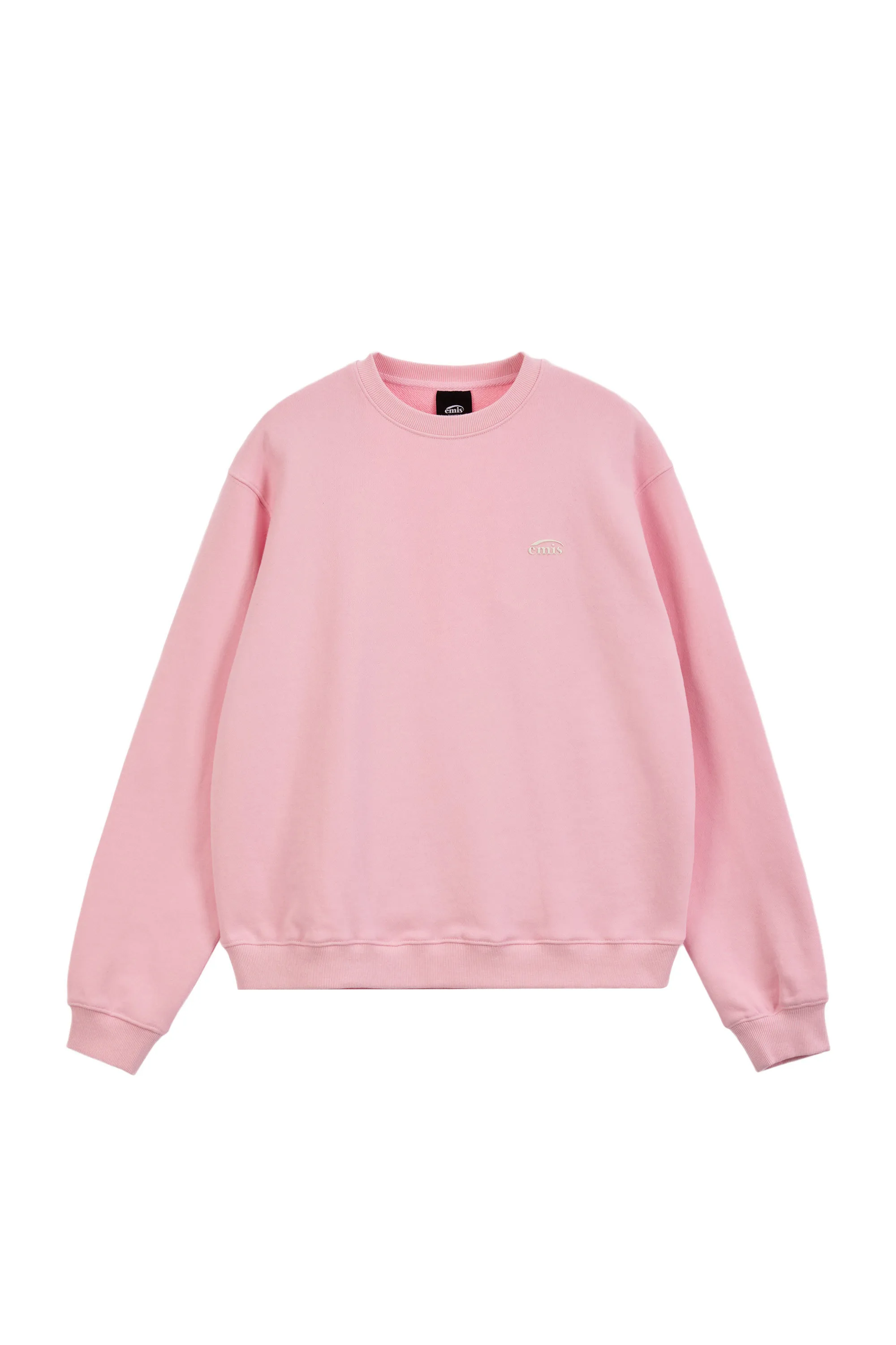 EMIS  |Unisex Street Style Long Sleeves Plain Cotton Logo