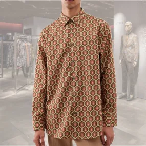 ETRO  |Button-down Flower Patterns Dots Bi-color Long Sleeves Plain