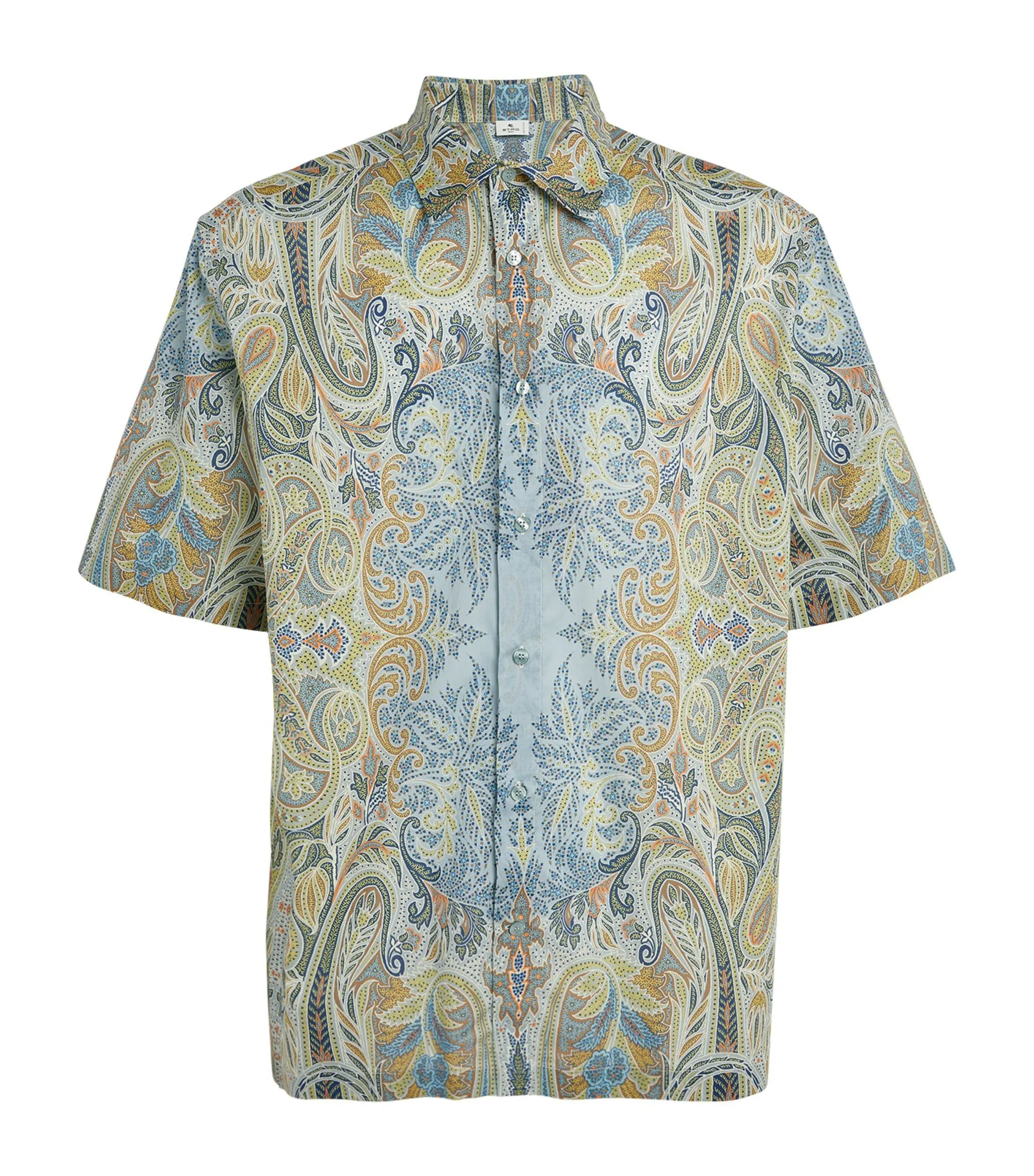 ETRO  |Button-down Flower Patterns Paisley Plain Cotton