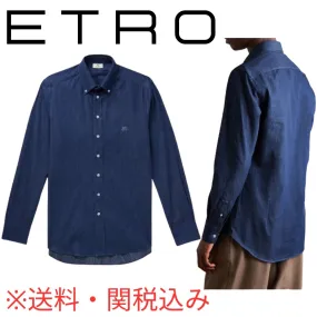 ETRO  |Button-down Paisley Unisex Long Sleeves Cotton Logo Luxury