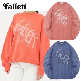 Fallett  |Unisex Street Style Long Sleeves Plain Cotton Logo